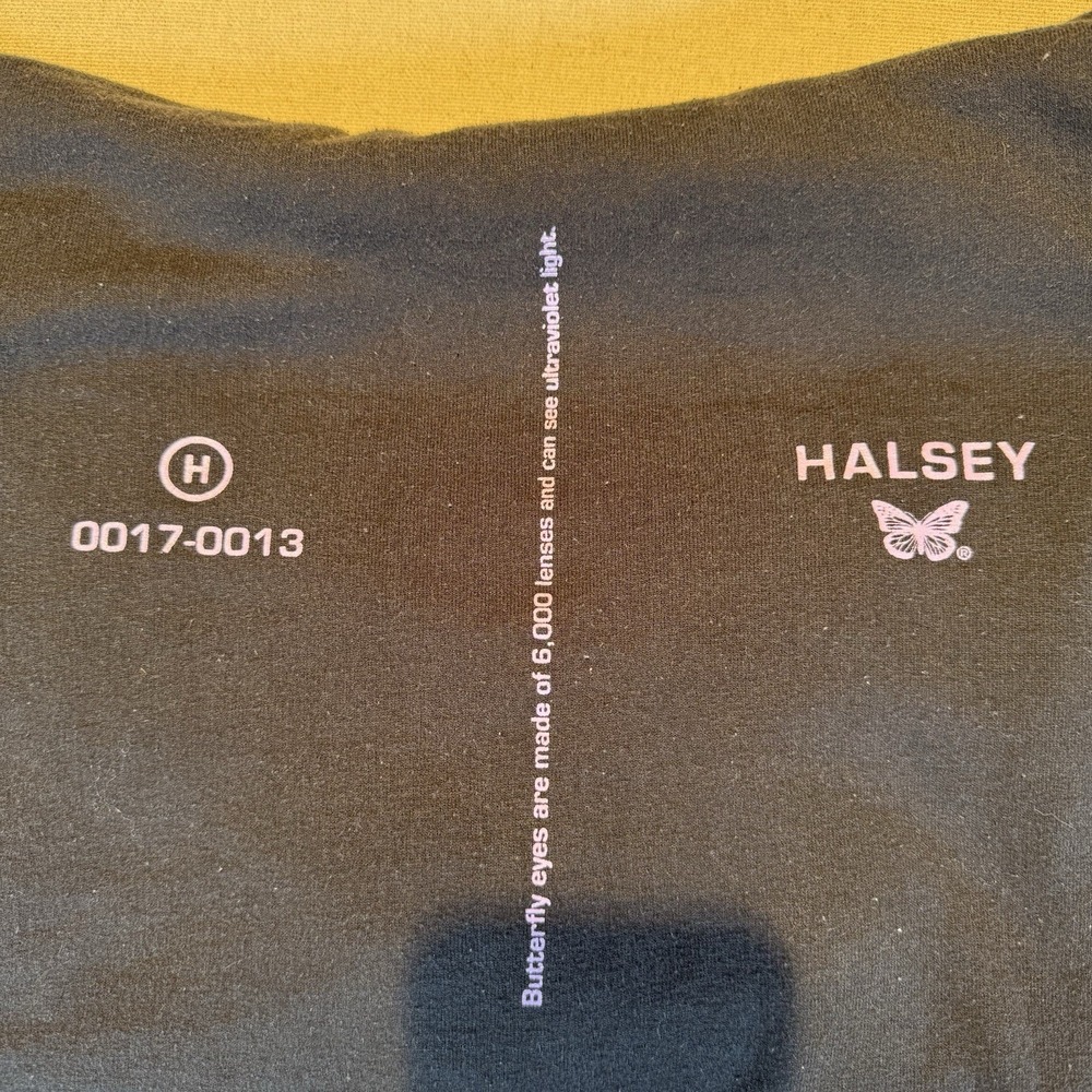 Halsey Butterfly Hoodie Black Graphic Pullover Sweatshirt Official Merch Lyrics - Picture 9 of 9